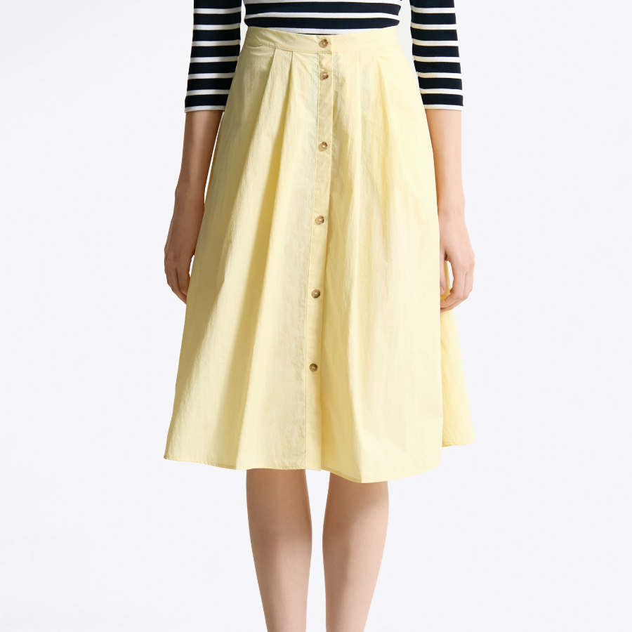 TOMMY HILFIGER [Official Headquarters] Poplin Midi Skirt