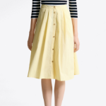 TOMMY HILFIGER [Official Headquarters] Poplin Midi Skirt
