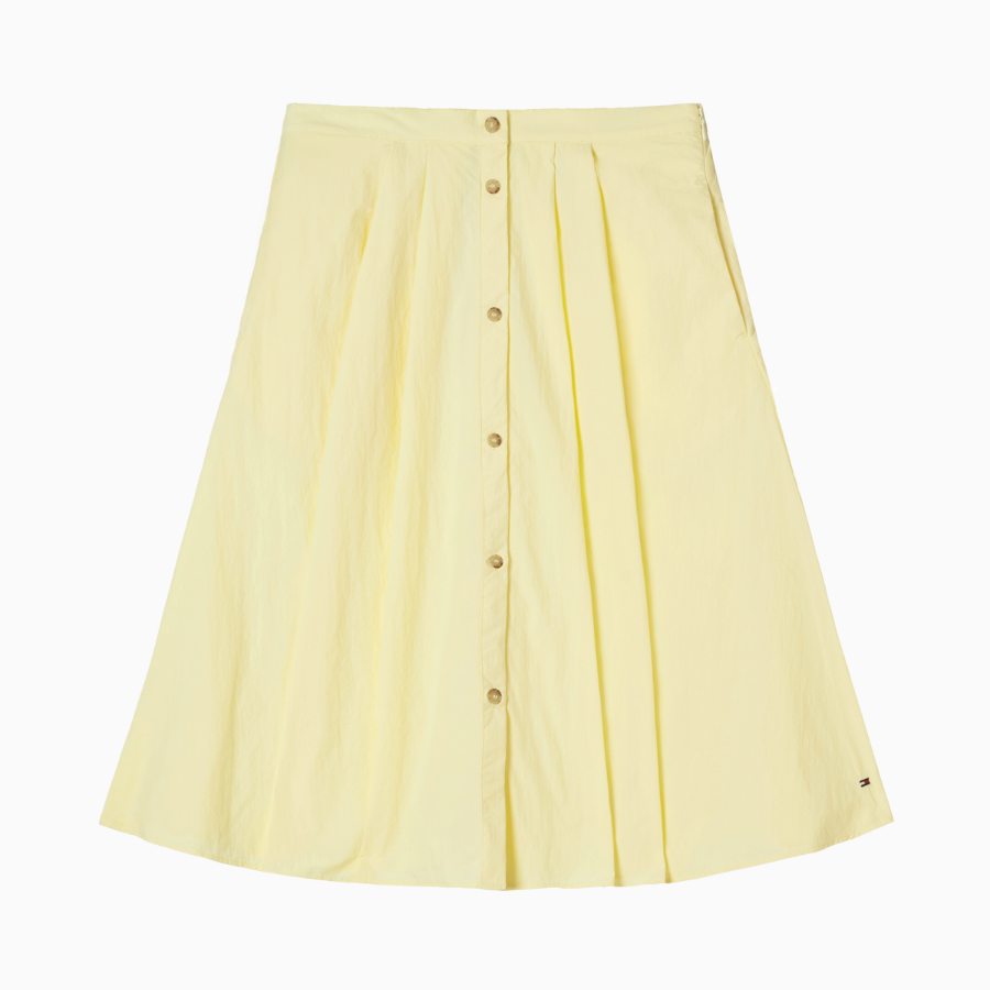 TOMMY HILFIGER [Official Headquarters] Poplin Midi Skirt