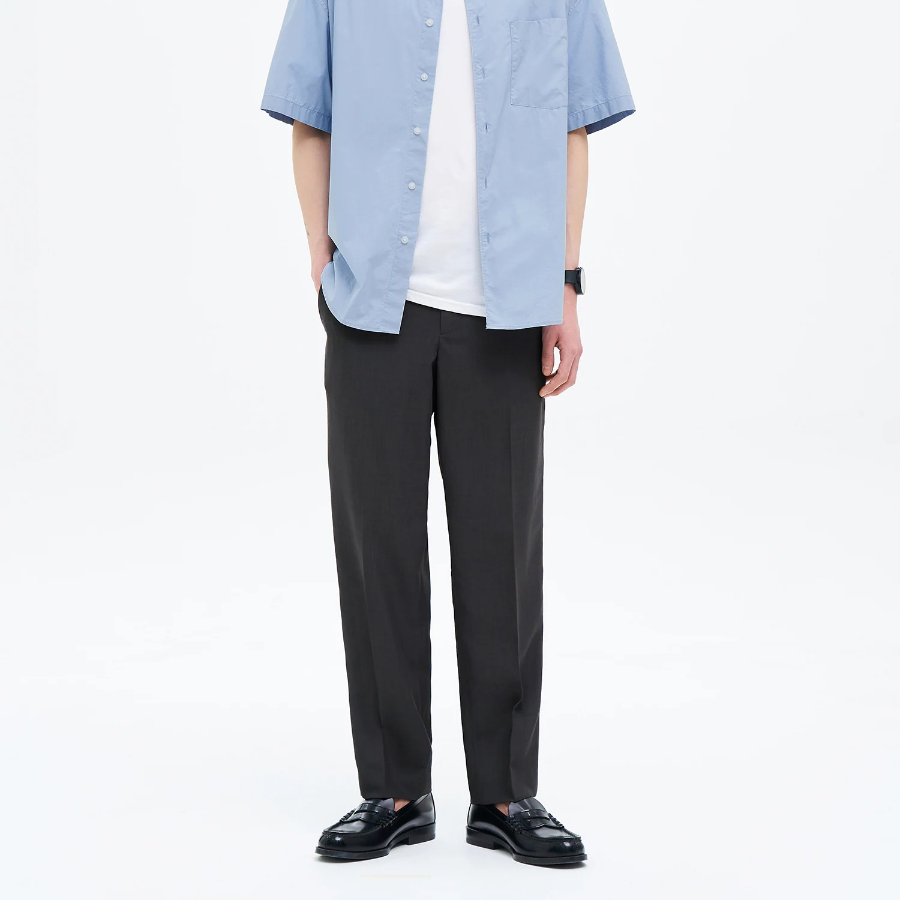 8 seconds Basic Slim-Fit Slacks — Ash