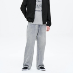 8 seconds Lightweight Essential Wide-Fit Denim Pants — Sky Blue