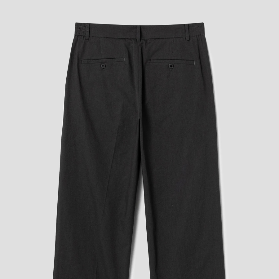 8 seconds Linen-Like Semi-Wide Fit Pants — Ash