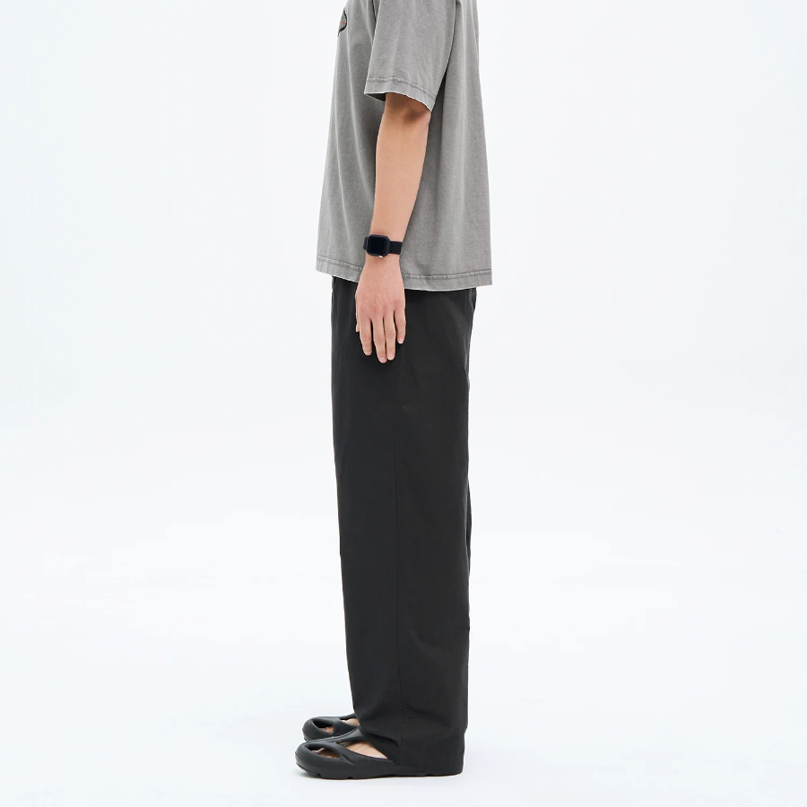 8 seconds Lightweight Cotton Semi-Wide Fit Pants — Ash