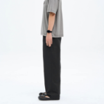 8 seconds Lightweight Cotton Semi-Wide Fit Pants — Ash