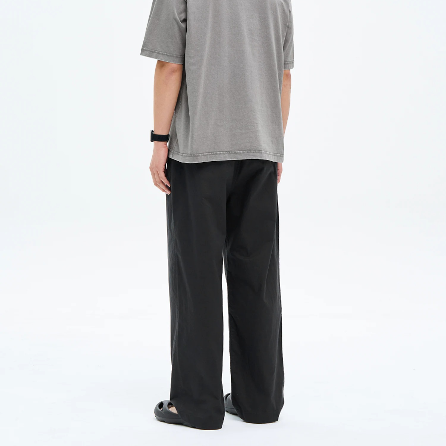 8 seconds Lightweight Cotton Semi-Wide Fit Pants — Ash