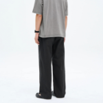 8 seconds Lightweight Cotton Semi-Wide Fit Pants — Ash