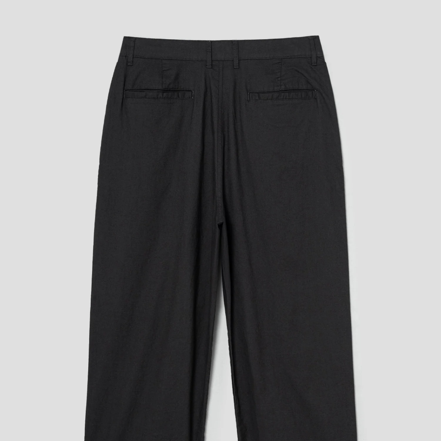 8 seconds Lightweight Cotton Semi-Wide Fit Pants — Ash