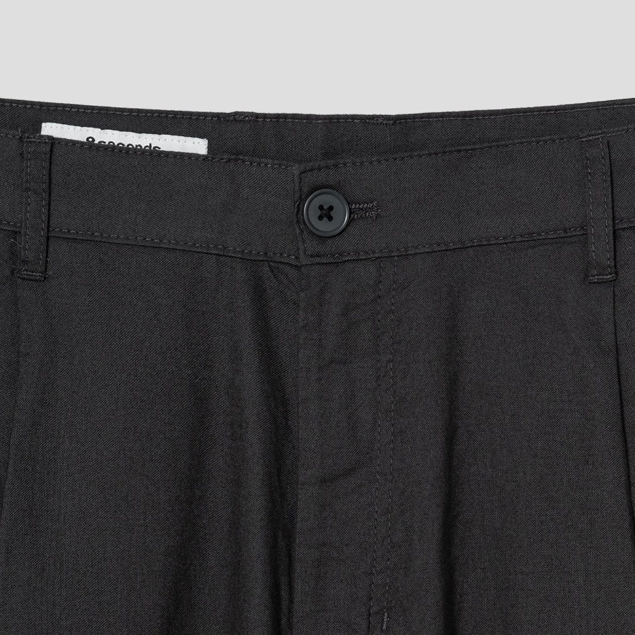 8 seconds Lightweight Cotton Semi-Wide Fit Pants — Ash