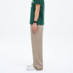 8 seconds Lightweight Cotton Semi-Wide Fit Pants — Beige