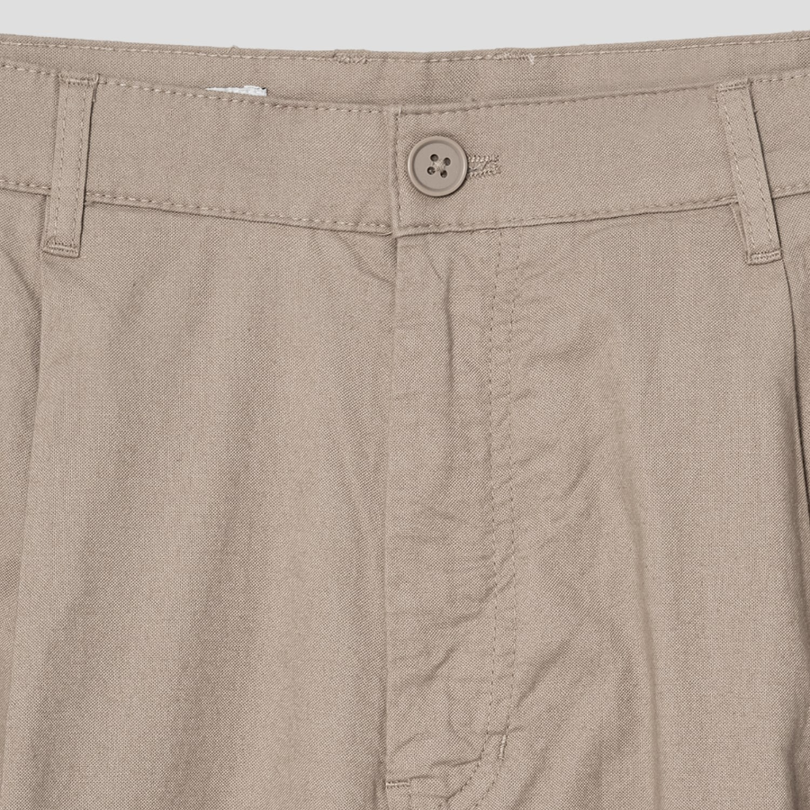 8 seconds Lightweight Cotton Semi-Wide Fit Pants — Beige