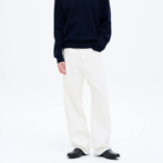 8 seconds Essential Wide-Fit Denim Pants — Ivory