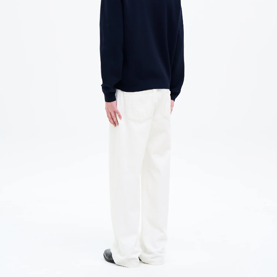 8 seconds Essential Wide-Fit Denim Pants — Ivory