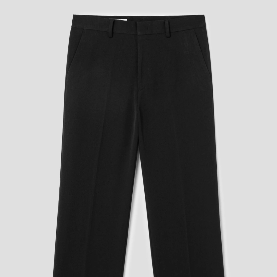 8 seconds [Daily Slacks] Semi-Wide Fit Basic Slacks — Black