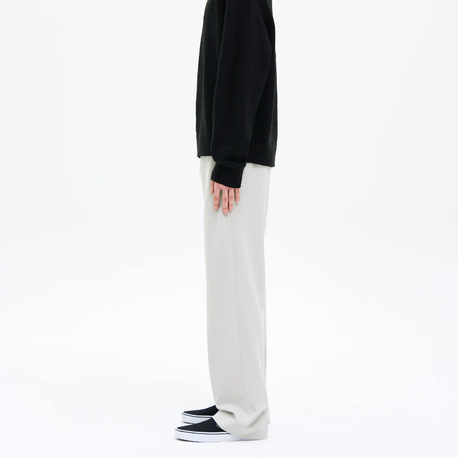 8 seconds [Daily Slacks] Semi-Wide Fit Basic Slacks — Ivory