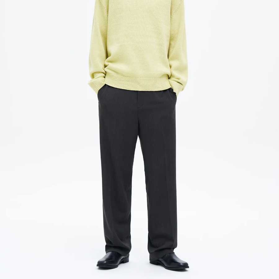 8 seconds [Daily Slacks] Semi-Wide Fit Basic Slacks — Ash