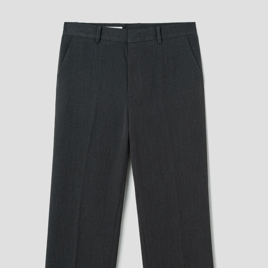 8 seconds [Daily Slacks] Semi-Wide Fit Basic Slacks — Ash