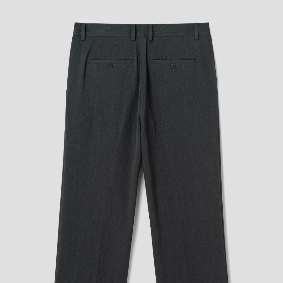 8 seconds [Daily Slacks] Semi-Wide Fit Basic Slacks — Ash