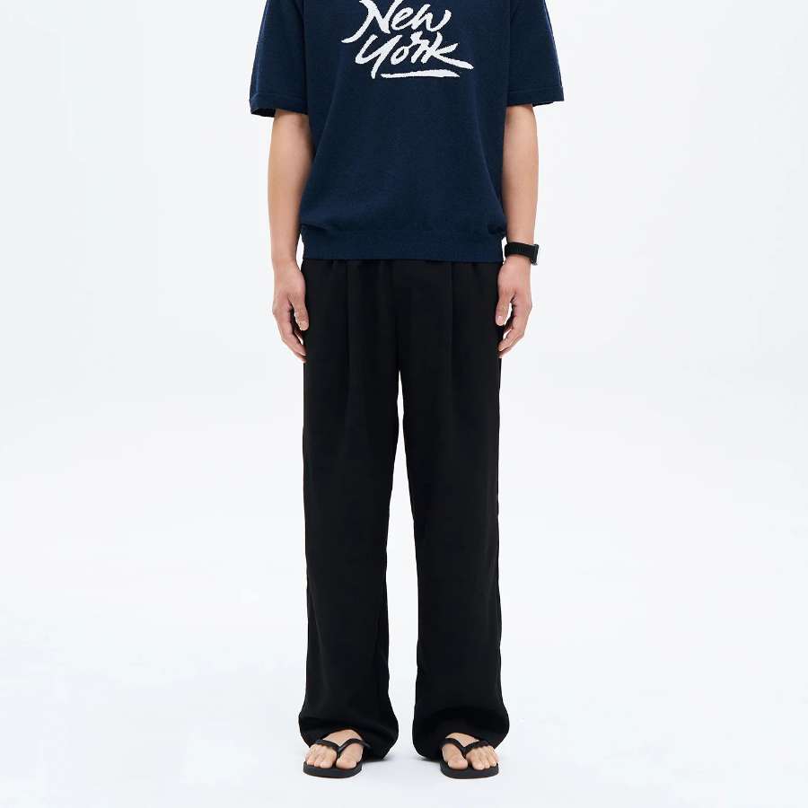 8 seconds Kangyeon Poly Wide Fit Banding Pants — Black