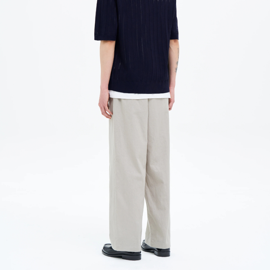 8 seconds Linen Blended Wide Fit Pants — Beige