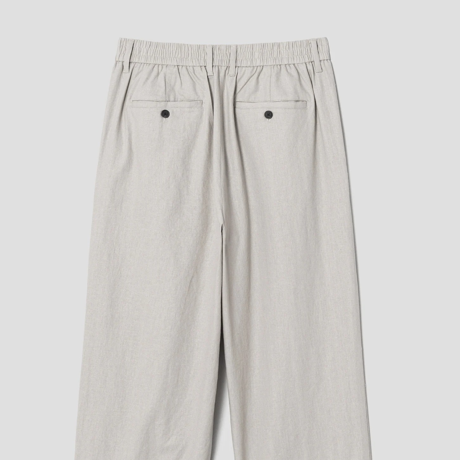 8 seconds Linen Blended Wide Fit Pants — Beige