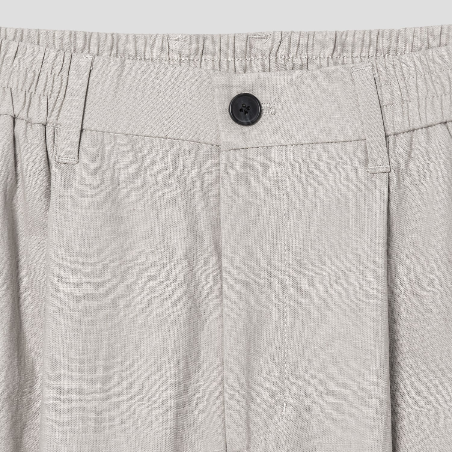 8 seconds Linen Blended Wide Fit Pants — Beige