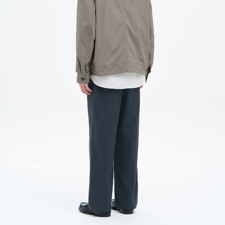 8 seconds Linen Blended Wide Fit Pants — Navy