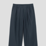 8 seconds Linen Blended Wide Fit Pants — Navy