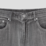 8 seconds Vintage Washing Wide Denim Pants — Grey