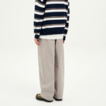 8 seconds Cotton Oxford Curved Pants — Beige