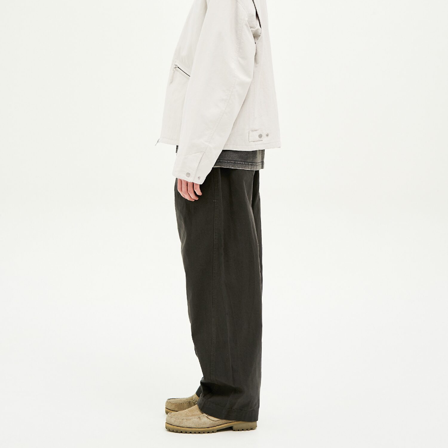 8 seconds Cotton Oxford Curved Pants — Khaki