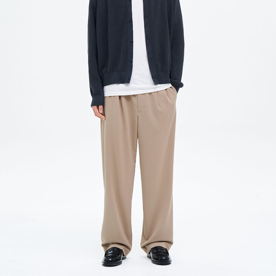 8 seconds Poly Crêpe Easy Pants — Beige