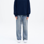 8 seconds Essential Wide-Fit Denim Pants — Sky Blue