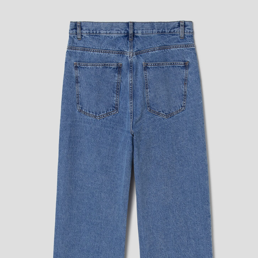 8 seconds Essential Wide-Fit Denim Pants — Blue