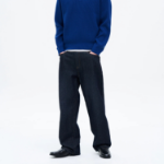 8 seconds Essential Wide-Fit Denim Pants — Navy