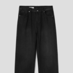 8 seconds Essential Wide-Fit Denim Pants — Black