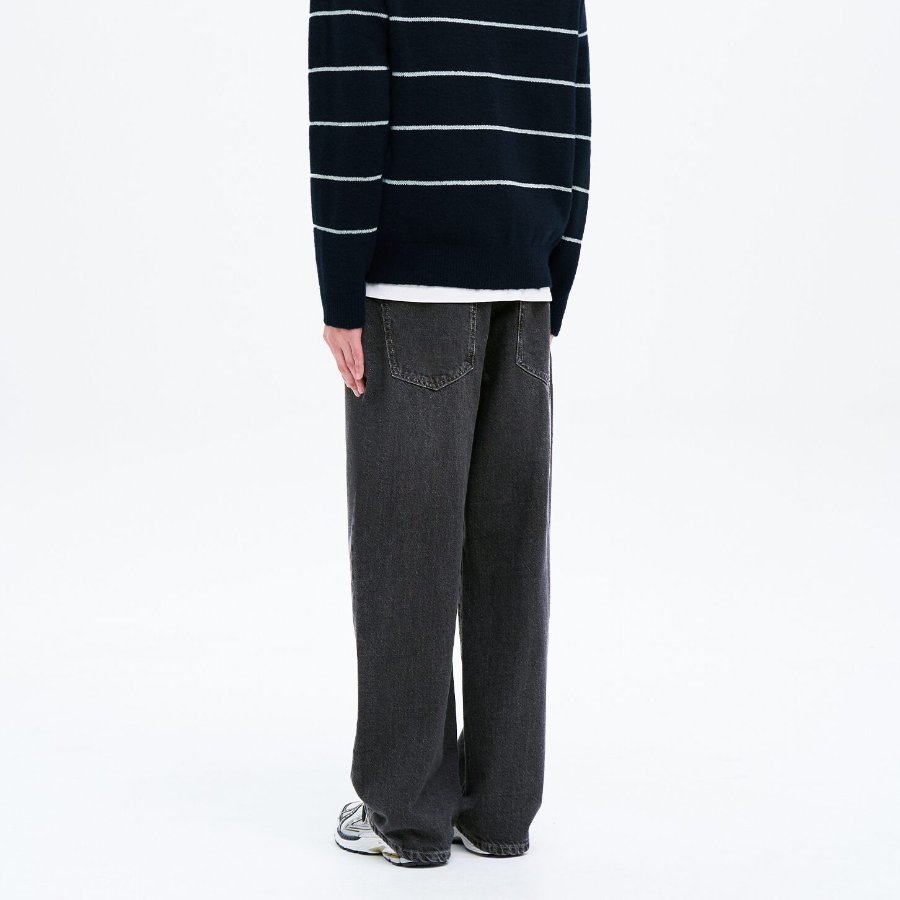 8 seconds Essential Wide-Fit Denim Pants — Ash