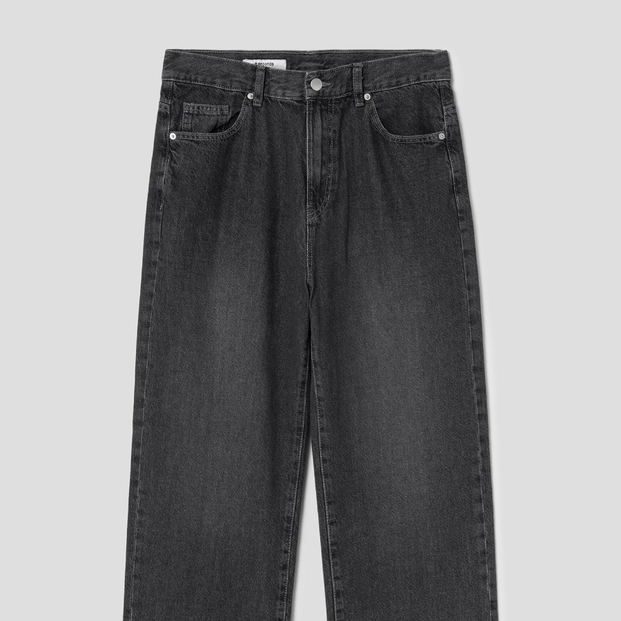 8 seconds Essential Wide-Fit Denim Pants — Ash