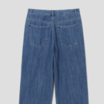 8 seconds Texture Wide-Fit Denim Pants — Blue