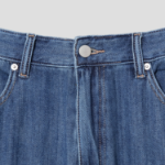 8 seconds Texture Wide-Fit Denim Pants — Blue