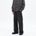 8 seconds Angled Side-Slit Denim Pants — Black