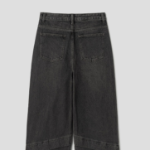 8 seconds Angled Side-Slit Denim Pants — Black