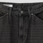 8 seconds Angled Side-Slit Denim Pants — Black