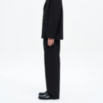 8 seconds Denim-Like Wide-Fit Setup Pants — Black