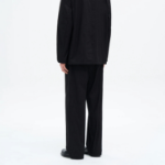 8 seconds Denim-Like Wide-Fit Setup Pants — Black