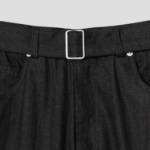 8 seconds Denim-Like Wide-Fit Setup Pants — Black