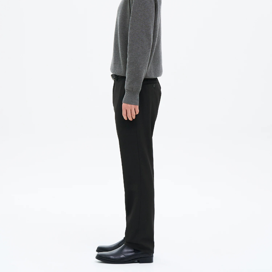 8 seconds [Everyday Slacks] Slim-Fit Basic Slacks — Black