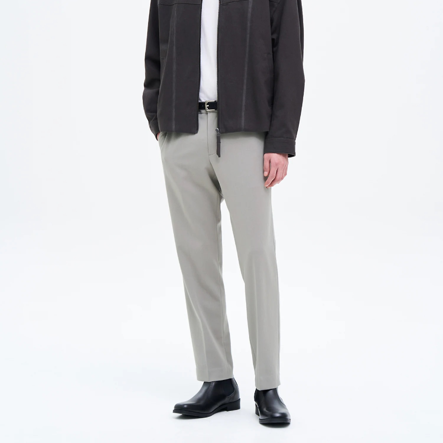 8 seconds [Everyday Slacks] Slim-Fit Basic Slacks — Beige