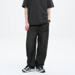 8 seconds Full-Banding Wide-Fit Denim Pants — Black