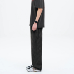 8 seconds Full-Banding Wide-Fit Denim Pants — Black