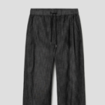 8 seconds Full-Banding Wide-Fit Denim Pants — Black